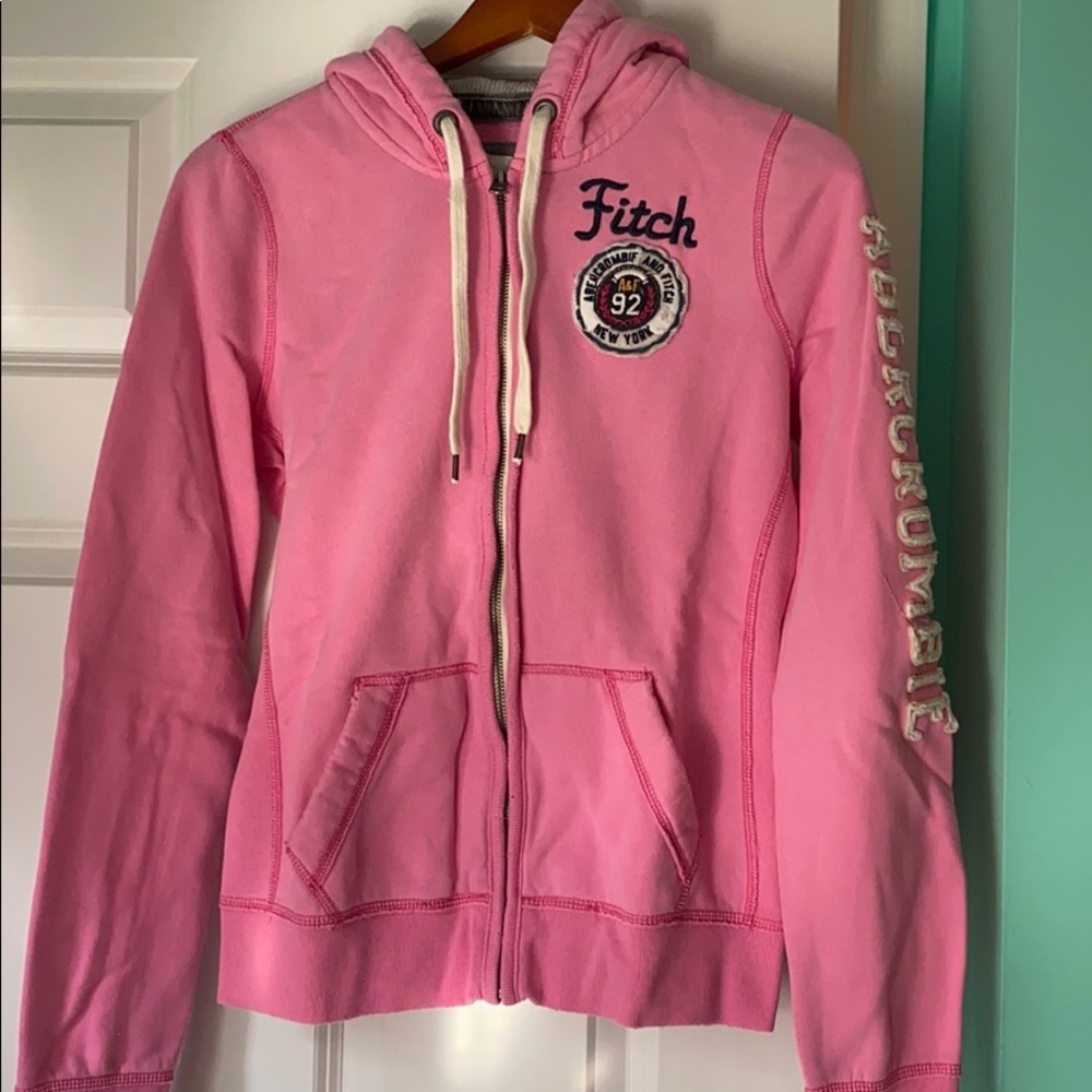 Vintage Abercrombie & Fitch bubblegum pink hoodie